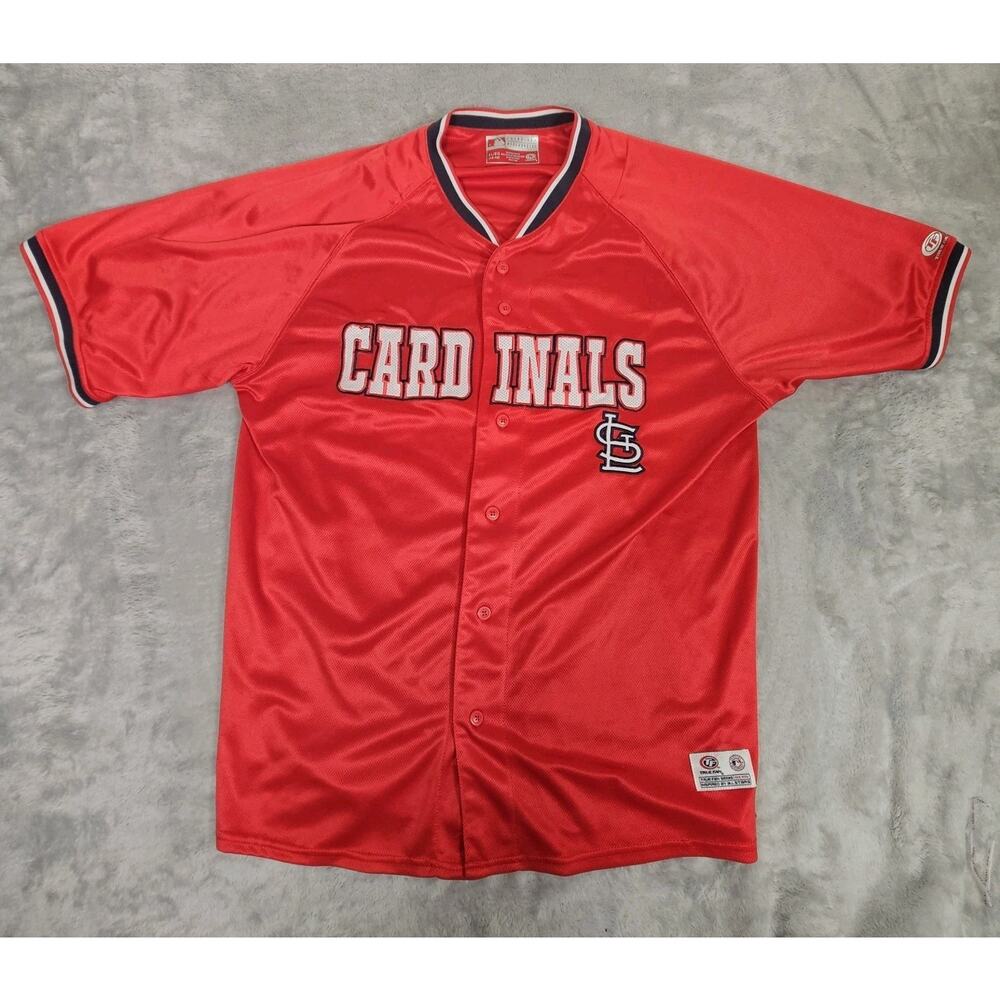 St Louis Cardinals MLB Jersey Mens XL Red True Fan Button Front Baseball